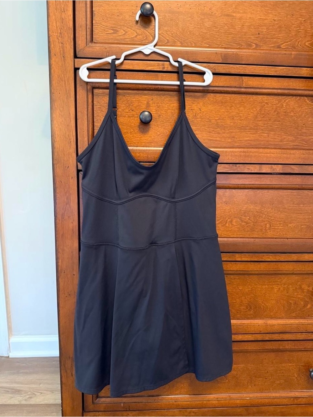 JoyLab Black Dress romper with built in shorts and Adjustable Straps. Size M